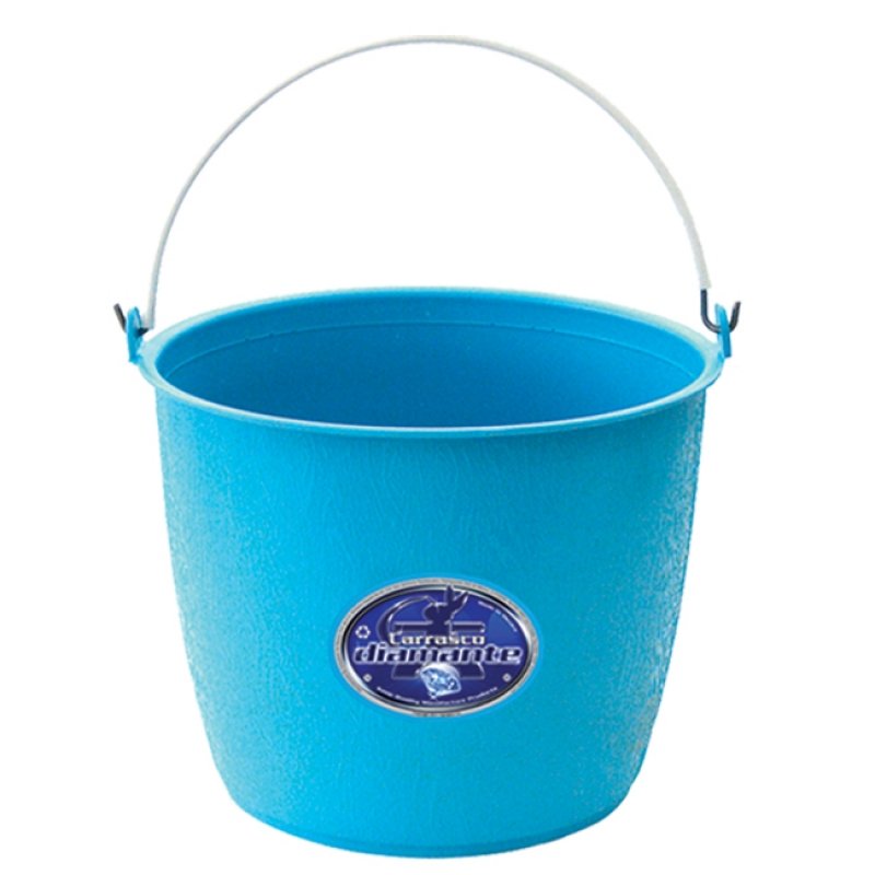 Cubeta de plástico barrilito azul diamante de 12 litros